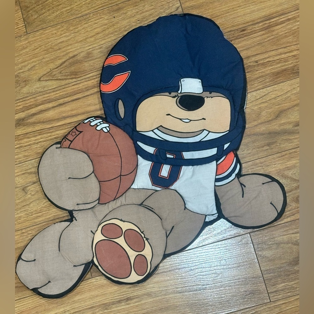 Rare Vintage Chicago Bears NFL sports memorabilia baby blanket pillow patch